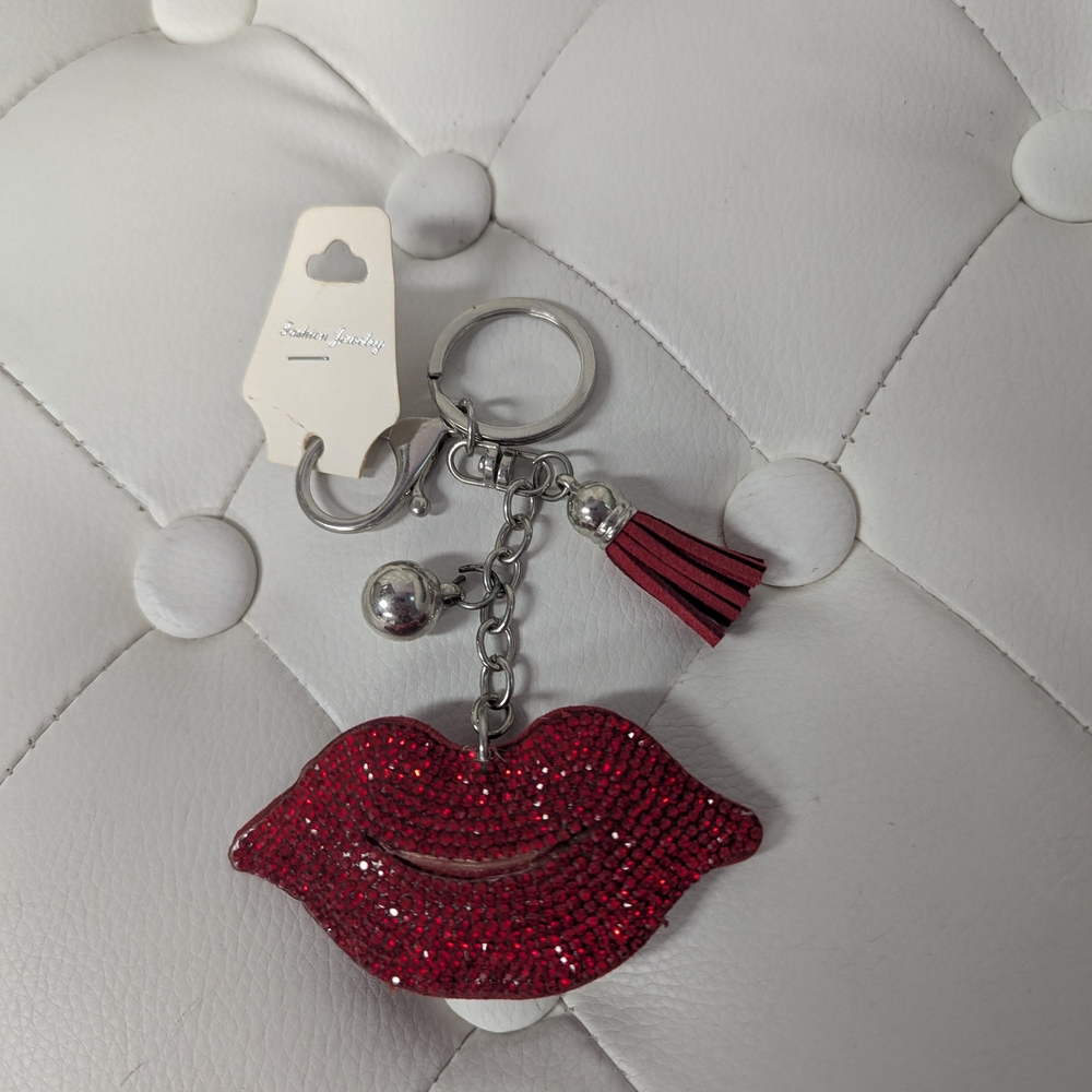 Fashion Jewelry Red Lip Keychain